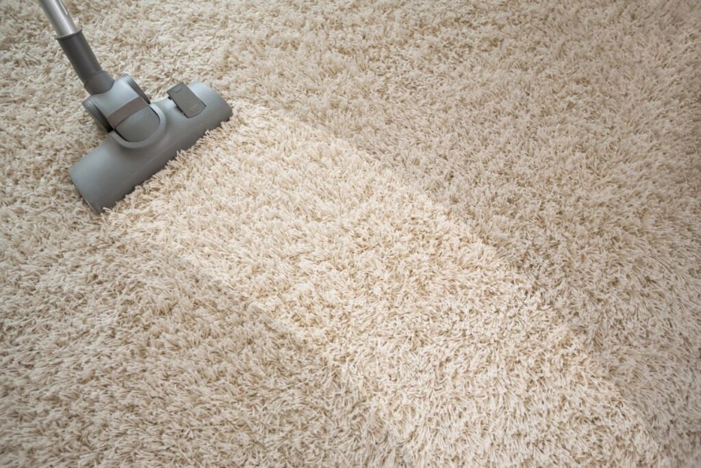 a vacuum cleaner on a carpet